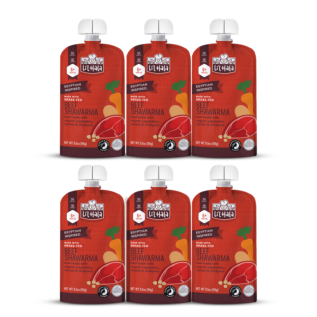Grass-Fed Beef Shawarma - 6 Count