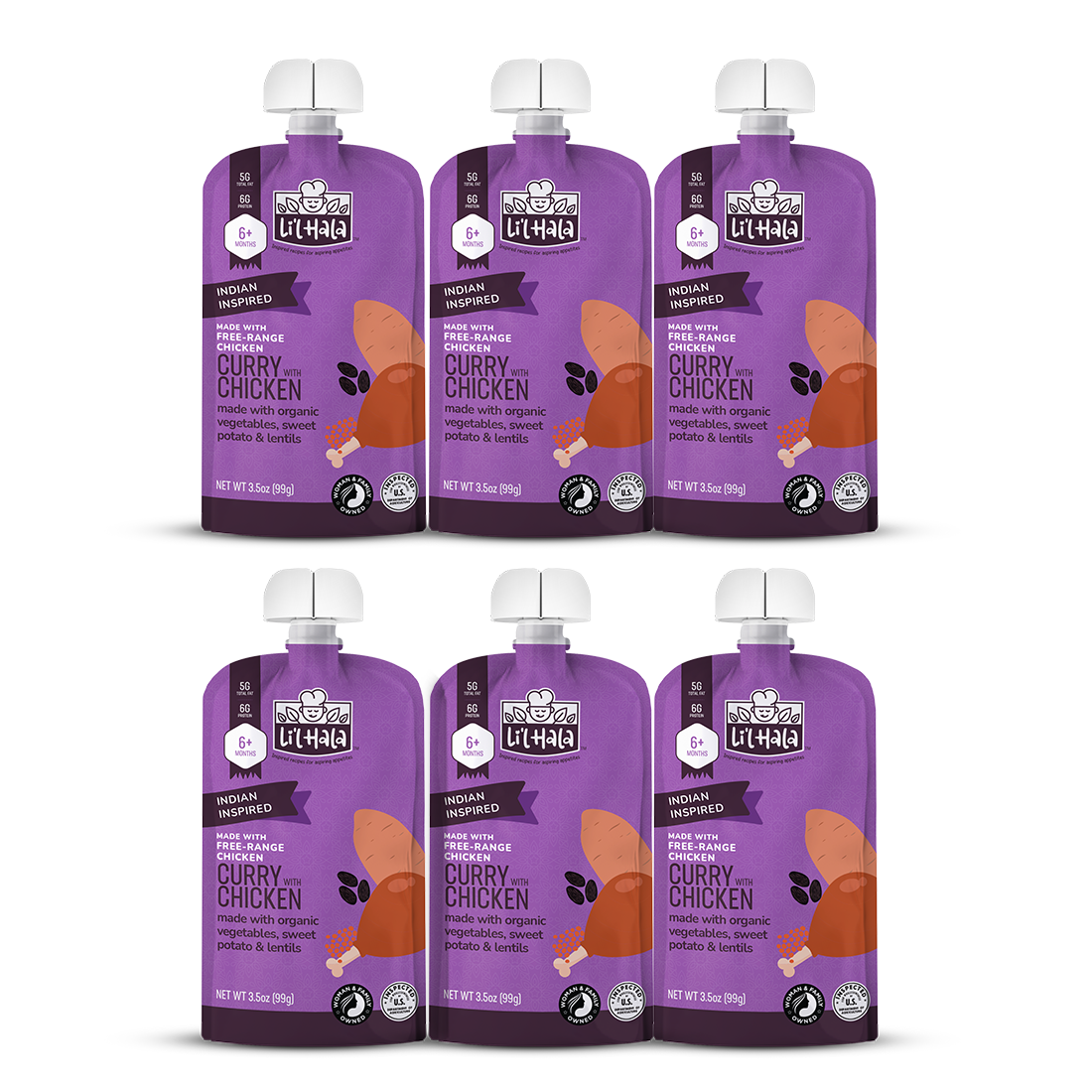 Free-Range Chicken Curry - 6 Count